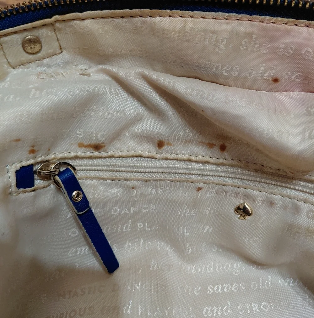 Kate Spade Mott St. Riley Royal Blue Satchel Handbag